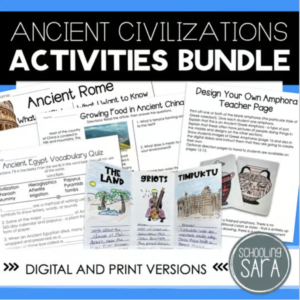 Ancient Civilizations Activities Bundle | Print and Digital